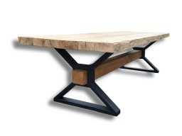 Produkte &raquo; Altholztische und -platten &raquo; Altholztisch Blockwand-X-Form