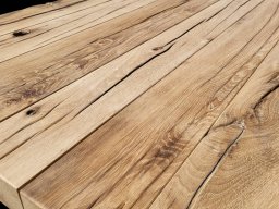 Altholztisch Blockwand-X-Form